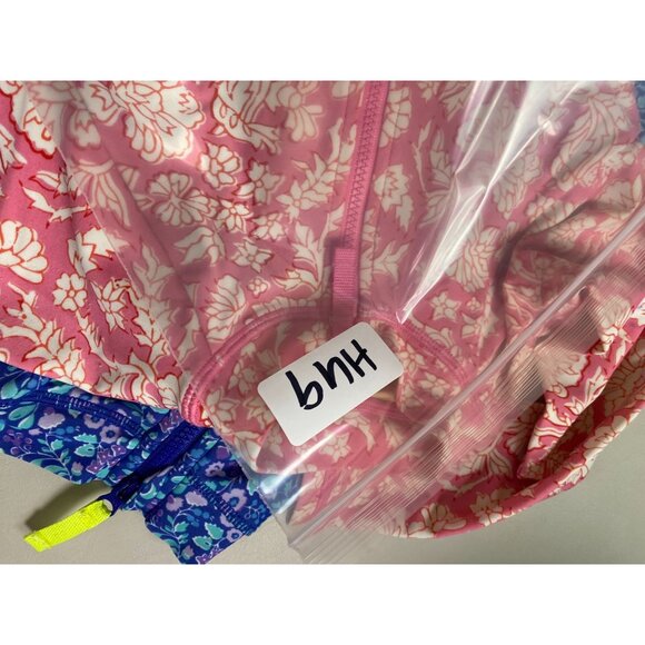 Bundle Crewcuts Kids Rash Guard size 4T 5T UPF 50 Long sleeves Floral Blue Pink - Picture 4 of 13